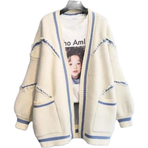 Fashion new coat women fashion INS autumn loose thick knitwear long sleeve sweater cardigan women winter