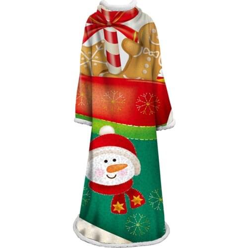 Winter Merry Christmas Santa Claus Blanket Thicken Cotton Velvet Warm Sofa Bed Blankets Red Festival Printed Soft Throw Blanket