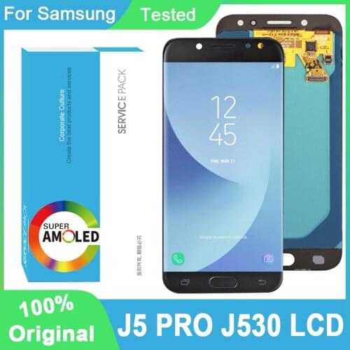 100% Original 5.2'' Super AMOLED Display For Samsung Galaxy J5 PRO 2017 J530 J530F Full LCD Touch Screen Digitizer Repair Parts