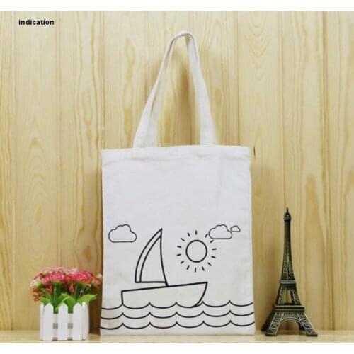 100 pcs/lot Customized With Your Logo Handbag Foldable Canvas Shopping Bag Material Composition Eco Bag Fashion Tote Bags