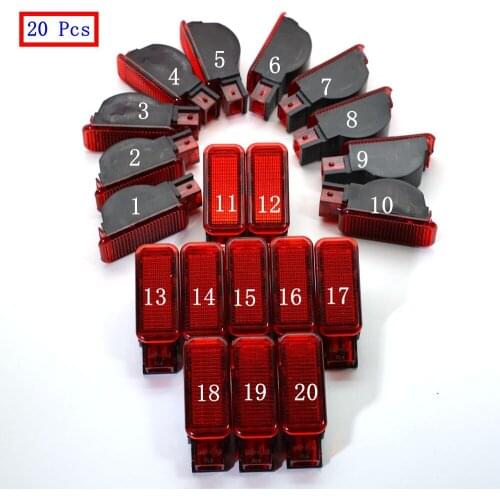 20 Pcs Package mail Red Door Panel Warning Light For Octavia A3 S3 A4 A5 A6 A7 A8 Q3 Q5 TT 8KD 947 411 8KD-947-411 8KD947411