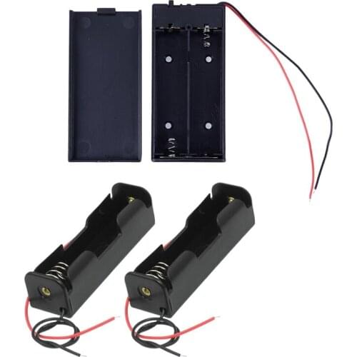 3 Pcs Black 18650 Flat Tip Batteries Battery Holder Case-1 Pcs 8.8 X 4.1 X 2.2Cm X 16Cm & 2 Pcs 7.3 X 2.1 X 2Cm X 15Cm