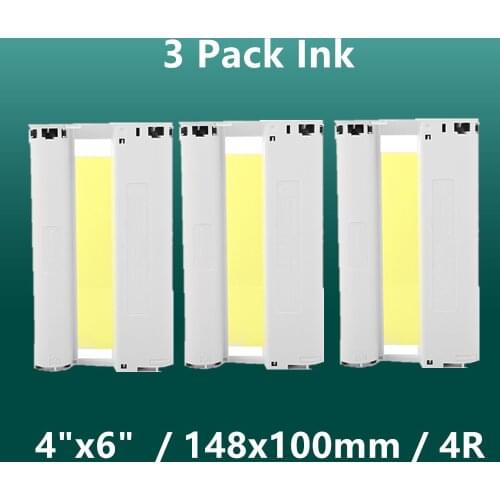 3 pack 6 inch ink cartridge KP 108IN KP 36IN paper for Canon CP900 CP910 CP1000 CP1200 CP1300 printer photo cartridges