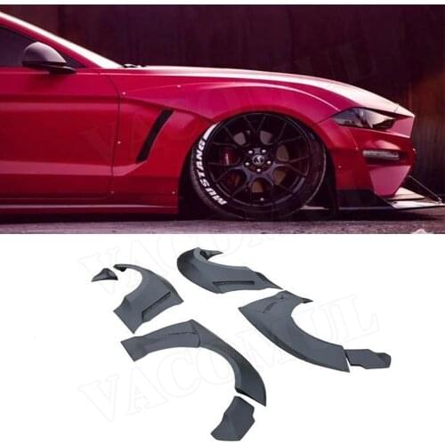 4pcs/set Mudguards for Ford Mustang 2018-2020 Fiber Glass Fender Flares Wheel Eyebrow Protector