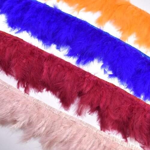 5/10 Meters 10-15cm Fluffy Marabou Turkey Feathers Trim Fringe Party Clothing Sewing DIY Natural Feathers Ribbon For Crafts