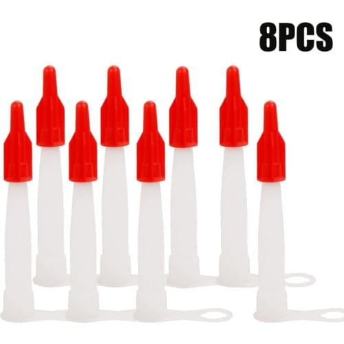 8pcs Durable Caulking Nozzle Glass Glue Tip Mouth Improvement Construction Tool
