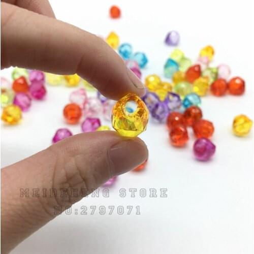 12mm Acrylic Transparent colorful crystal flower beads Cut water drop Jewelry Making DIY TOP quality Meideheng Wholesale
