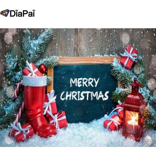 DIAPAI 100% Full Square/Round Drill 5D DIY Diamond Painting "Christmas text" Diamond Embroidery Cross Stitch 3D Decor A20802