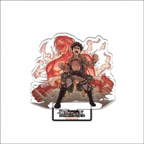 Attack on Titan Shingeki no Kyojin Eren Jaeger Mikasa Ackerman Acrylic Stand Figure Model Plate Decoration Cosplay Gifts