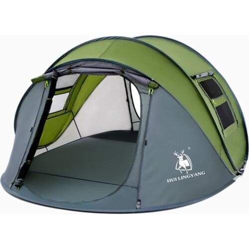 Holiday camping automatic tent new 3-4 people quickly open the account camping outdoor picnic equipment one-bedroom