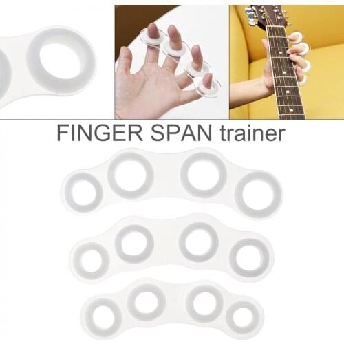 White Durable Guitar Finger Span Training Bass Piano Hand Finger Exerciser Tension Grip Power Trainer