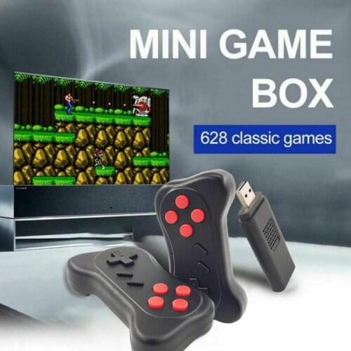 Wireless Video Game Console 2.4G Wireless Game Controller Built-in 620 Games Retro TV Game Stick Support Two-player Games