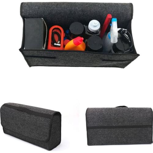 Large Grey Anti Slip Car Trunk Compartment Boot Storage Organizer Box Storage Bag Case Tool Bag