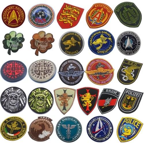 Death Skull No. 6 Siege Operator Backpack Fishing Force Tactical Space Rough Embroidery Patch Denim Jacket Sticker Decoration