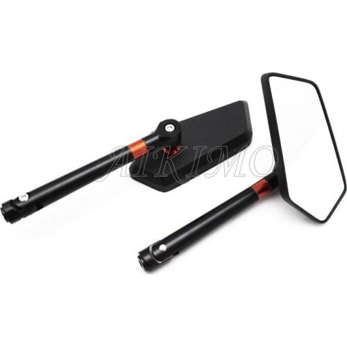 Black Motorcycle CNC Aluminum Handlebar Rear View Mirrors Side Mirror Universal for Kawasaki Z1000 Z900 Honda CB650F Hornet K M