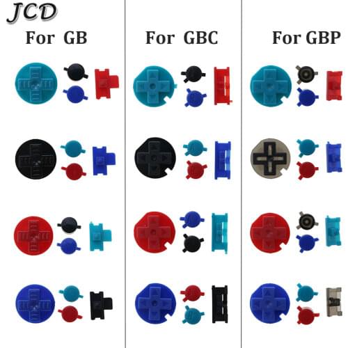 JCD Colorful Replacement Buttons Set D-Pad A B Buttons For Gameboy Color GBC For Gameboy Pocket GBP For Gameboy Classic GB