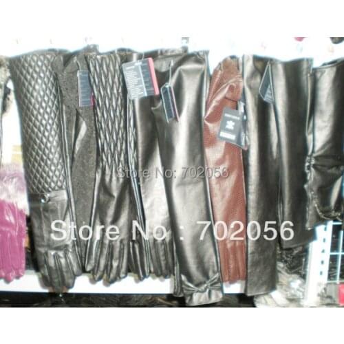LONG Kid Leather OPERA Gloves Evening gloves LEATHER GLOVES Womens 12 Pirs/lot #3339