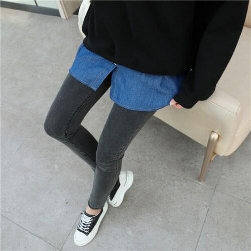 Korean Style Jean Fake Skirt Tail for Women Shirt Blouse A-Line False Underskirt Elastic Waist Detachable Apron Accessories