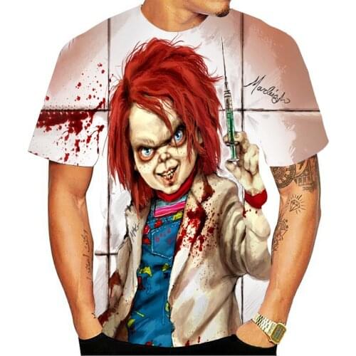 New clown t-shirt 3D printing anime T shirt Men short sleeve T-shirts Harajuku graphic shirt O-neck T-shirt Summer funny t-shirt