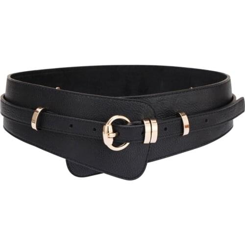 [HIMUNU] New Fashion Genuine Leather Women Belt Dress Coat Decorated Luxury Girdle Wide Belts For Women Clothing Accessories