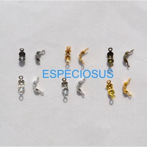 200pcs/lot Cord End Hooks Cover Connectors to link Clasp for Necklace And Bracelet chain DIY Jewelry Findings Metal Accessories