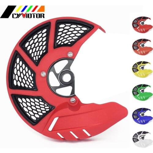 Motorcycle Front Brake Disc Rotor Red Cover Protector For HONDA CR125R CR250R 04-07 CRF250R CRF450R CRF250X CRF450X 2004-2016