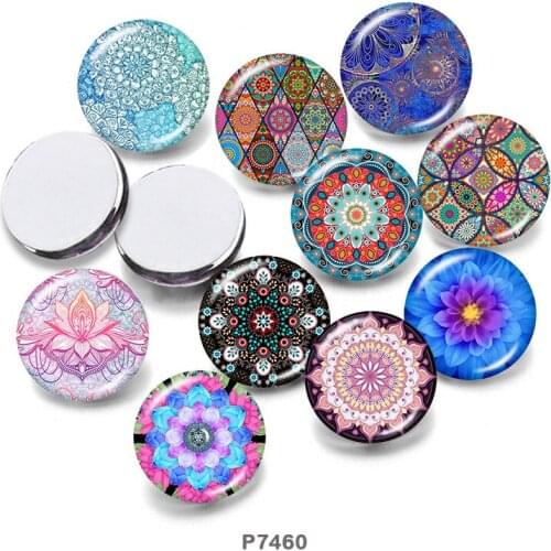 Pattern 12mm/18mm/20mm/25mm/30mm Round Glass Cabochon Flat Back Making Findings P7460