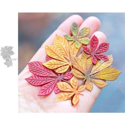 Mmao Crafts Metal Steel Cutting Dies New Maple leaf decoration Stencil For DIY Scrapbooking Paper/photo Cards Embossing Dies