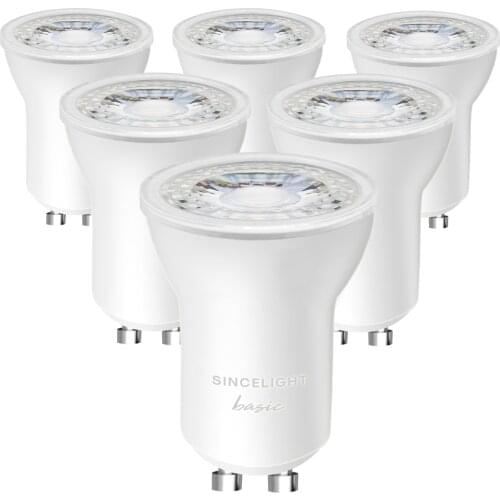 Pack of 6,Gu10 Base PAR11 LED Reflector Light Bulb with 3W,230V,2700K,4000K,6000K(Non-Dimmable/35° Beam Angle/Downlight)