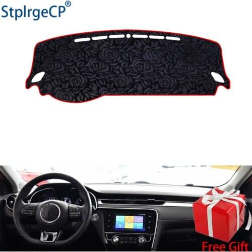 Latest Rose Pattern Non-slip Car Dashboard Cover Dash Mat Pad DashMat ANti-UV Car Sticker for MG6 EV 2017 2018 2019 Car Styling