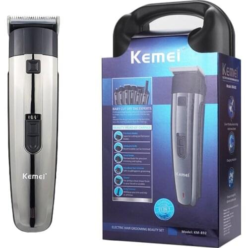 Kemei 6 In1 Electric Hair Clipper Rechargeable Hair Trimmer for Men Beard Razor Haircut Ceramic Cordless Cutting Machine F30