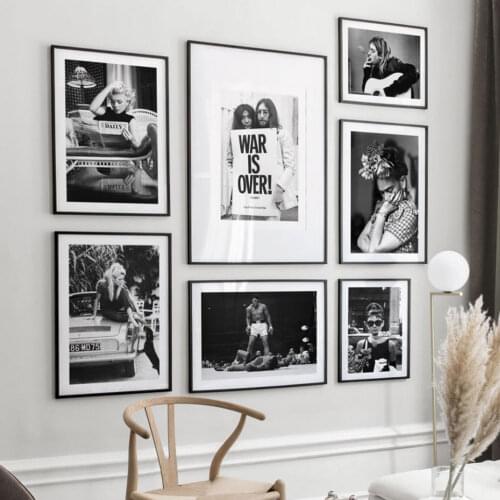 Famous Person Photography Poster Movie Star Canvas Painting Black White Wall Art Picture For Living Room Modern Decorative Prins