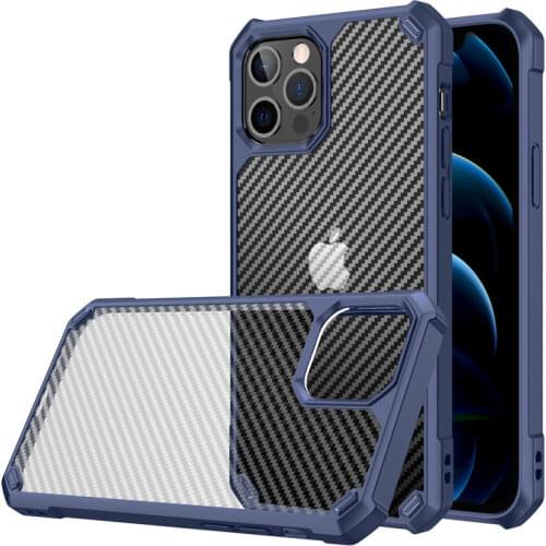 Armor Bumper Protection Phone Case For iPhone 12 11 Pro Max XR XS Max X 7 8 Plus 11 12 Pro Shockproof Transparent Back Cover
