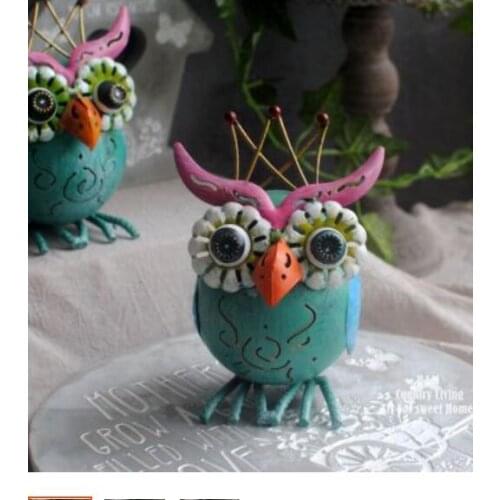 Bird American farm do old lovely iron owl Live in balcony garden courtyard decorations Furnishing articles Home wedding dies