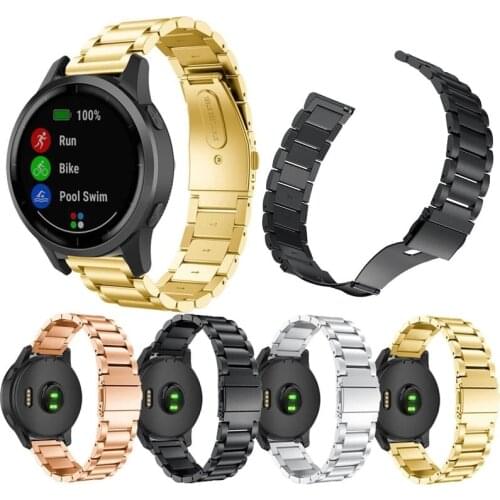 Stainless steel Watch band for Garmin Vivoactive 3/Vivoactive 4/vivomove 4S Smart Watch Strap with pin easy Wristband bracelet