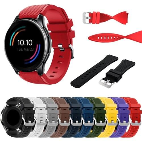 22mm Silicone Strap For OnePlus Watch 46mm Sport Bracelet For Ticwatch Pro 3 GTX E2 S2 Smart Watch Bands Waterproof Accessories