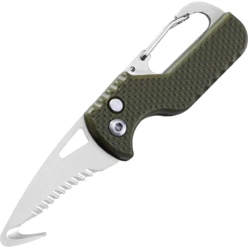 Folding Knife with Keychain Serrated Hook ,Pocket Hunting Knife,Outdoor Survival Knife,Camping, Fishing Knife