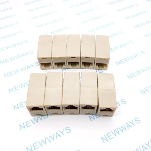 5PCS Dual Straight Head Lan Cable Joiner Coupler Network Ethernet RJ45 CAT 5 5E 6 6a Extender Plug Network Cable Connectors