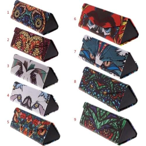Triangle Foldable Glasses Case Cartoon Animal Eyeglasses Sunglasses Storage Box