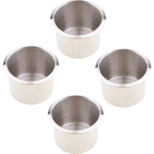 4pcs 2.68inch Recessed Cup Drink Can Holder for Boat Car Marine RV Trailer 68x55mm Rust Proof and Corrosion Protection
