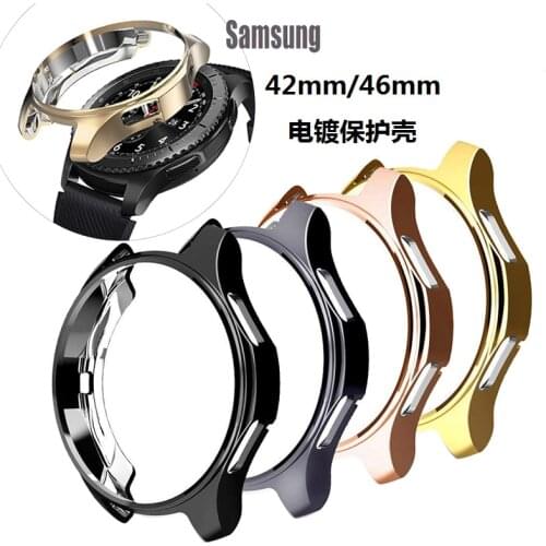 For Samsung Galaxy Watch Plating Protective Case 42mm 46mm Protector Frame Cover Samsung 46mm42mm Smart Watch Soft TPU Case