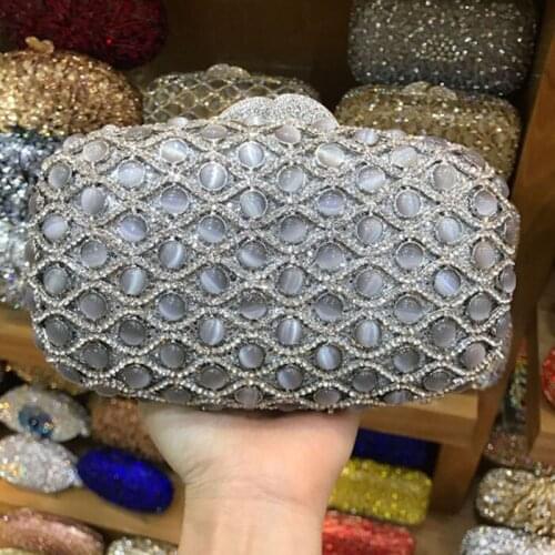 Women gold silver Evening dress Bag Ladies Crystal Clutch Bag Female day clutches Wedding Party clutch Purse for women gift