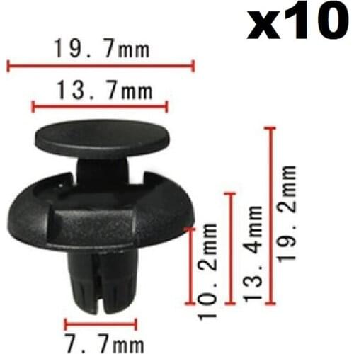 10 Pcs/Set For Honda Fender Bumper Hood Trim Retainer Clips Fasteners 91501-S04-003
