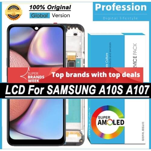 100% Original 6.2'' AMOLED Display for Samsung Galaxy A10s A107/DS A107F A107FD A107M Full LCD Touch Screen + Service Pack