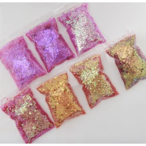50G/BAG Nail Shinny Flake 3D Sequins Butterfly-Shape Chunky 3D Flake Iridescent Sparkly Spangle FOR DIY Nails Art Glitter Flakes