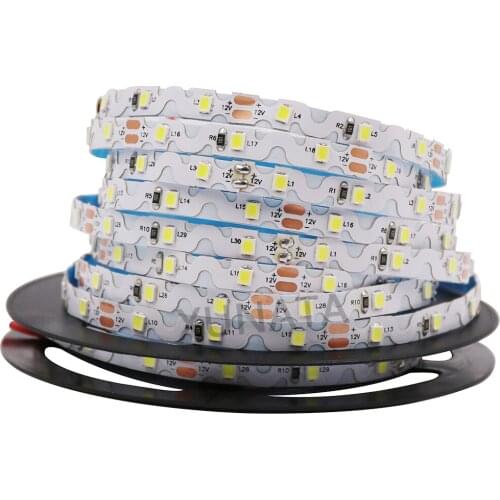 DC 12V 2835 LED Strip 60LEDs/m PCB Width 6mm S Shape LED Light Red/Green/Blue/White Indoor Light 5m
