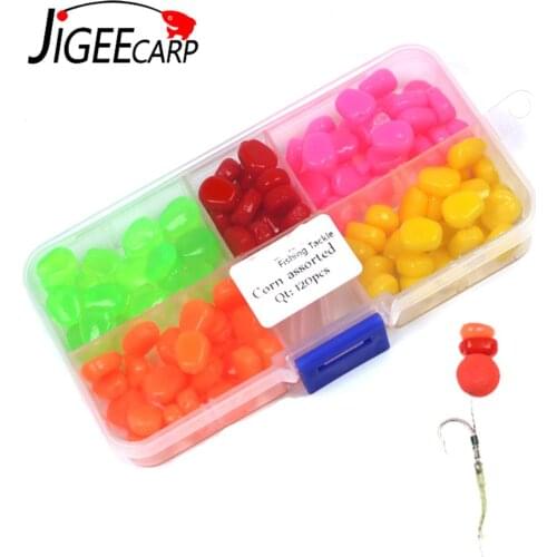 120pcs Carp Fishing Boilies Pop Corn Bait Floating Fake Corn 5 colors Pop Up Baits Soft Lures Pesca Carp Fishing Tackle