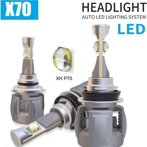 2PCS 120W 15600LM XHP-70 LENS CHIPS X70 LED Headlight H8 H9 H11 Front Fog Lamps Bulbs H4 H7 9005/6 HB3/4 9012 D1S/D2S/D3S/D4S 6K
