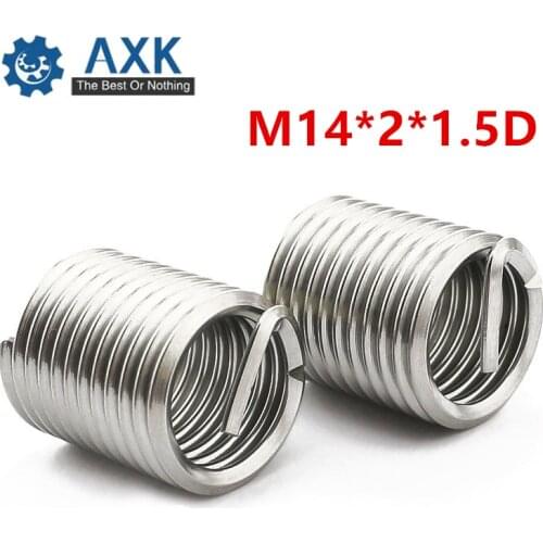 20Pcs M14*2*1.5D Screw Thread Insert A2 Stainless Steel 304 Fasteners Repair Tools Kit Coiled Wire Helical Screw Sleeve Set