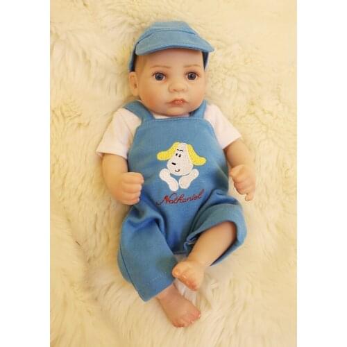 26cm Reborn Baby Boy with Cute Baby Clothes for Dolls Kids Playmates Toys Girls Reborn Full Silicone Body Baby Dolls
